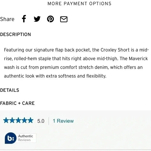 Hudson Jeans Croxley Mid Rise Shorts - Picture 12 of 12